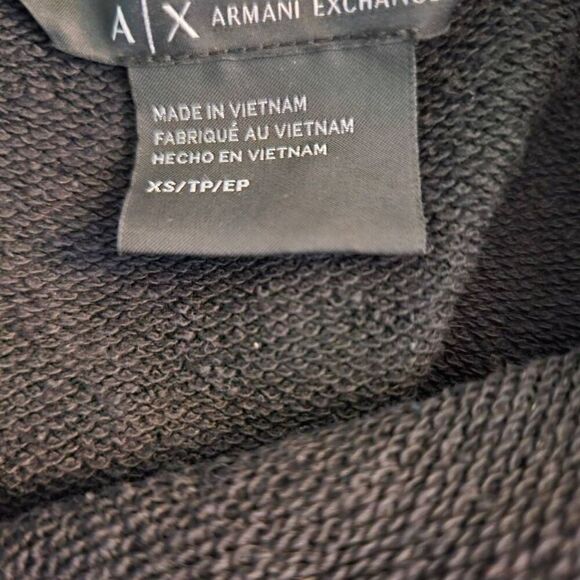 Armani Exchange sleeveless hooded sweatshirt.  Size XS. - Picture 3 of 4